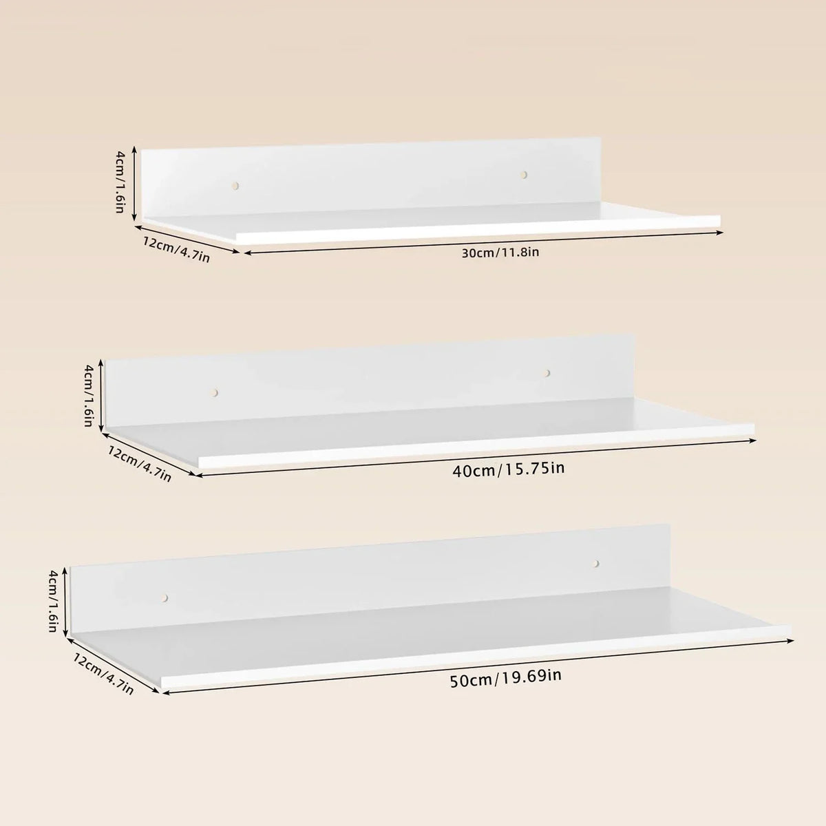 Modern Metal Floating Wall Shelf