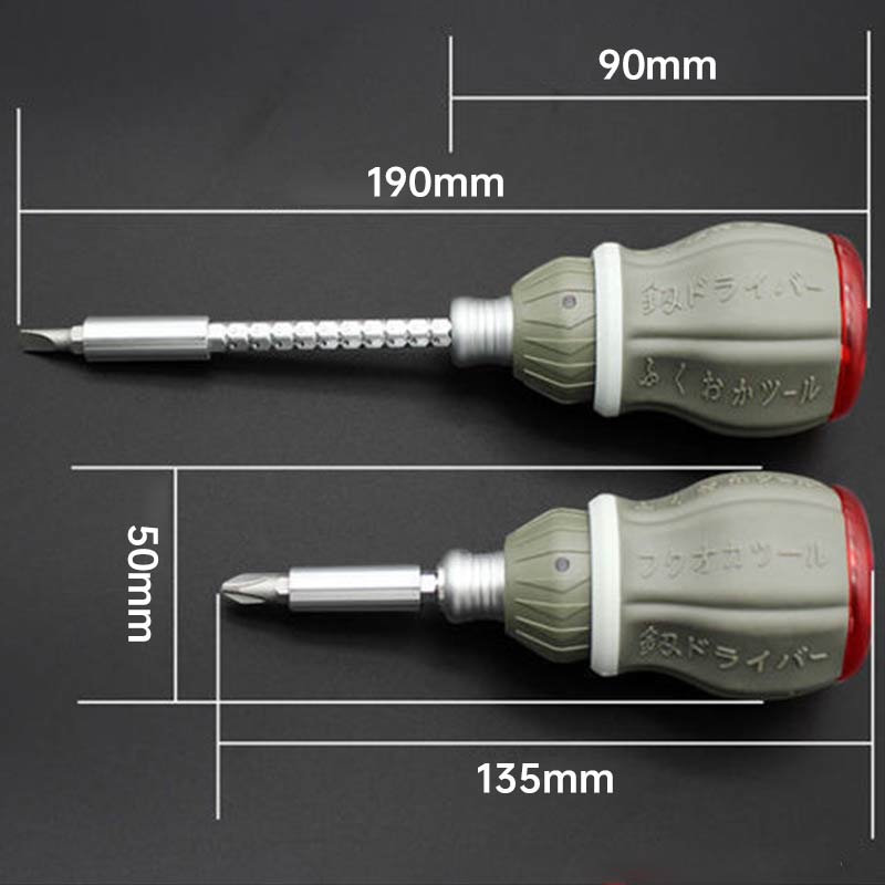 Compact Adjustable Magnetic Multi Bit Screwdriver Kit