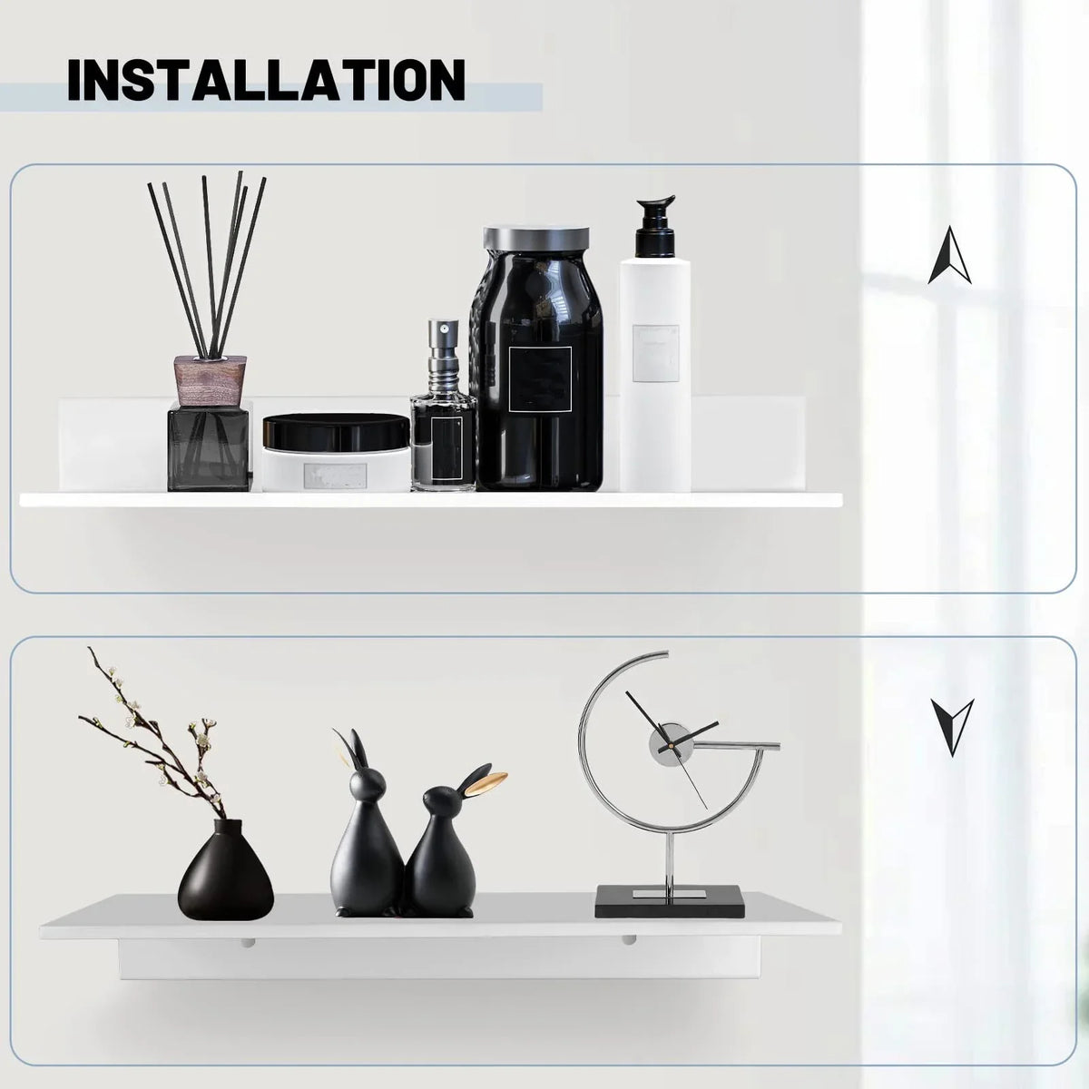 Modern Metal Floating Wall Shelf