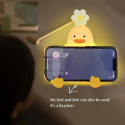 Adorable Blossom Duck Phone Stand Lamp