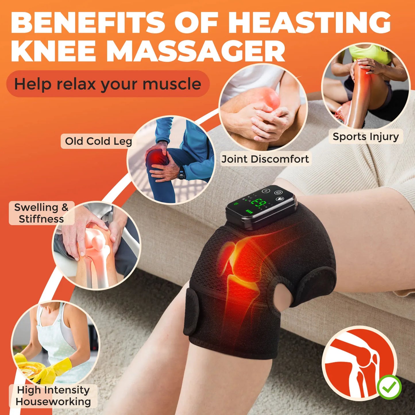 Relaxing Thermal Vibration Massage Pillow