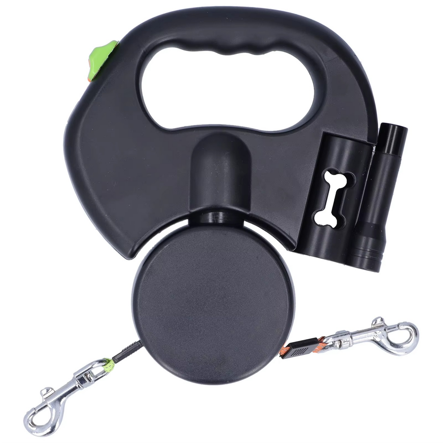 Tangle-Free Dual Dog Leash with LED Light and 360° Swivel