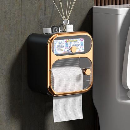 Space-Saving Bathroom Toilet Paper Holder Storage Box - Yeezlab