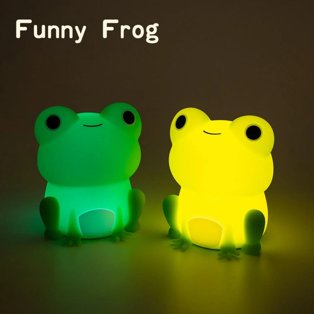 Colorful Kids Nightlight Frog with Timer and USB Recharge