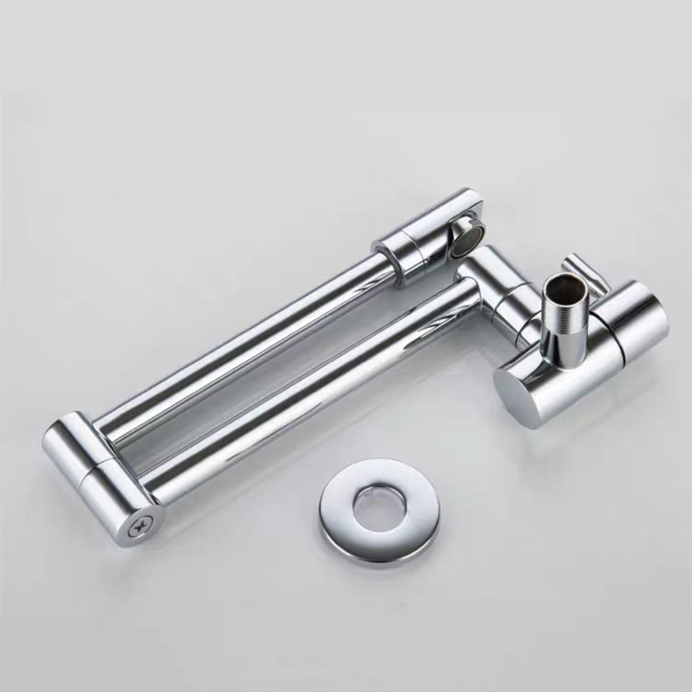 Space-Saving Foldable Chrome Kitchen Faucet