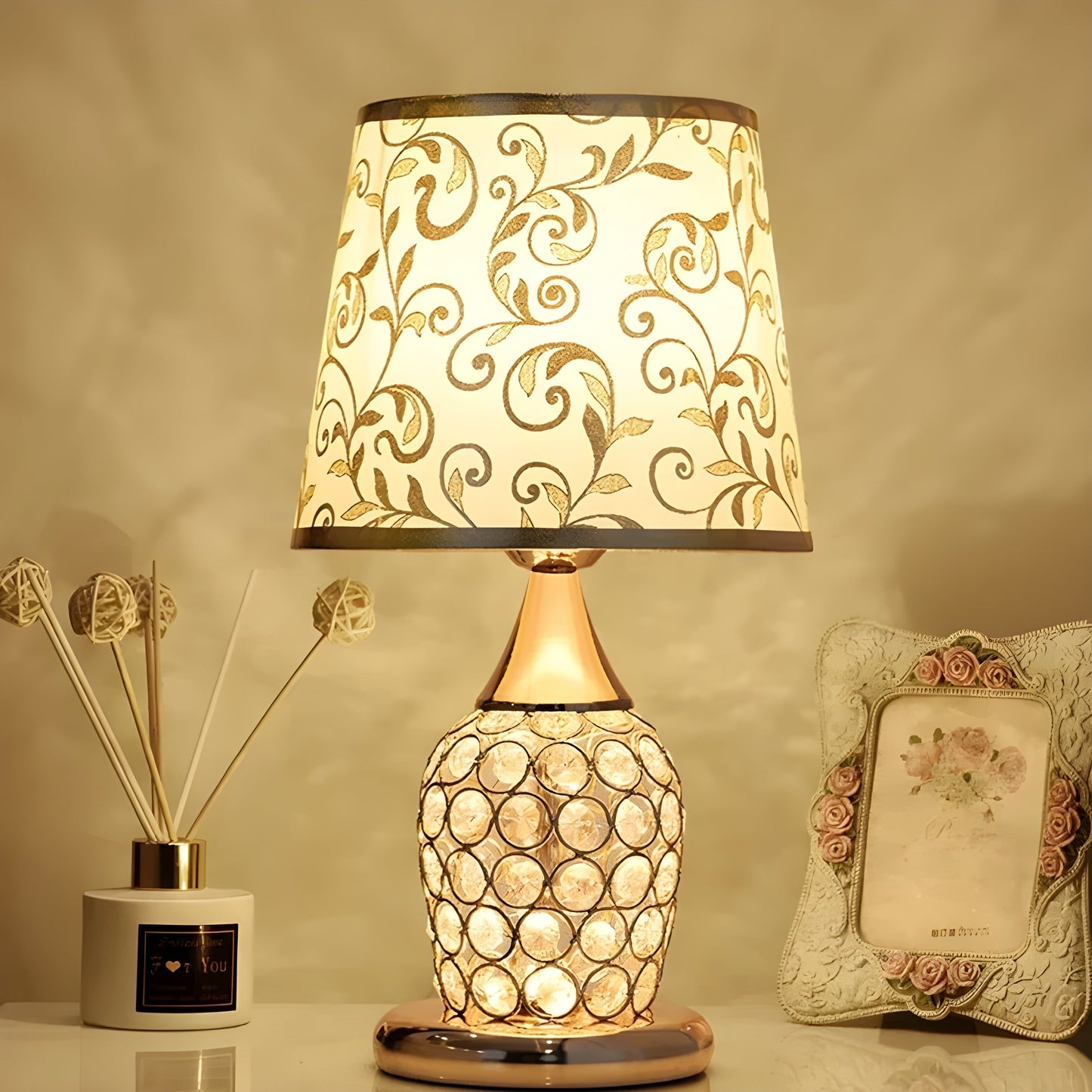Stylish Crystal LED Table Lamp with Touch Control