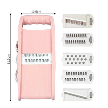 Easy 5-in-1 Manual Vegetable Chopper & Slicer