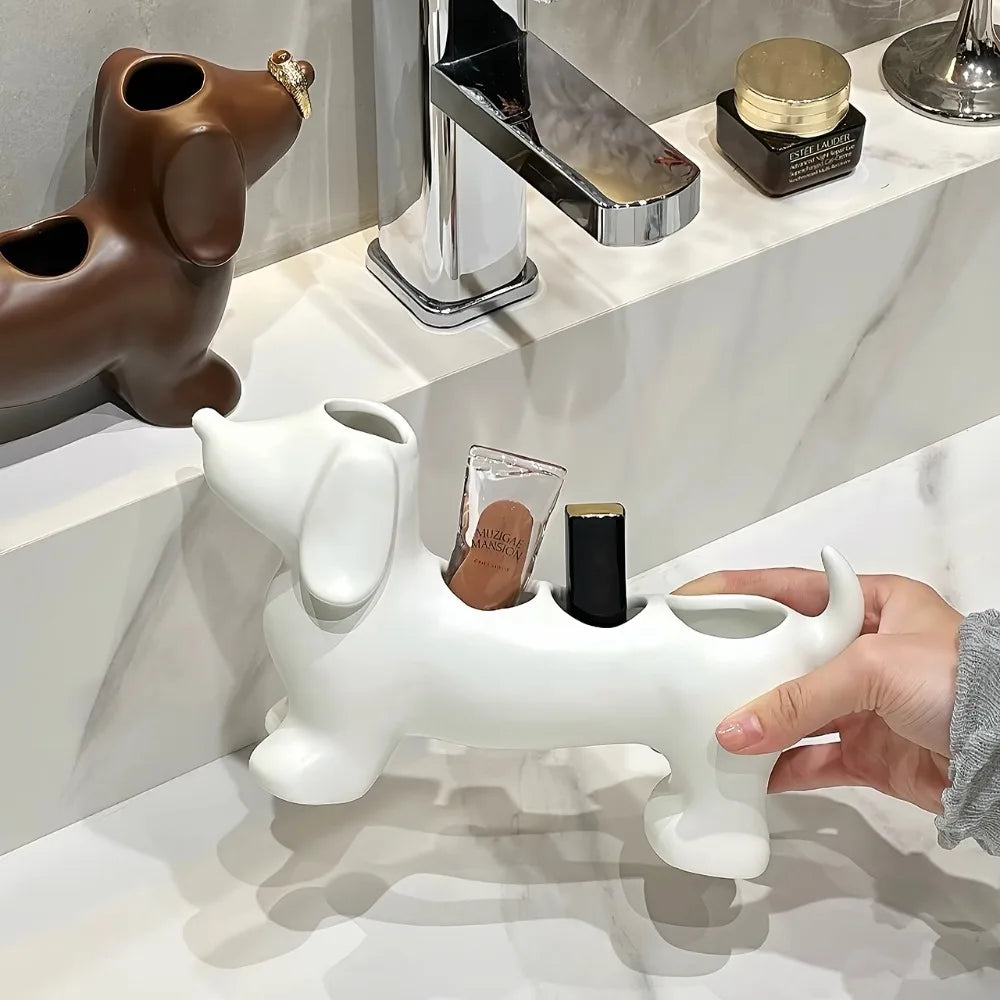Dachshund Bathroom Storage Organizer