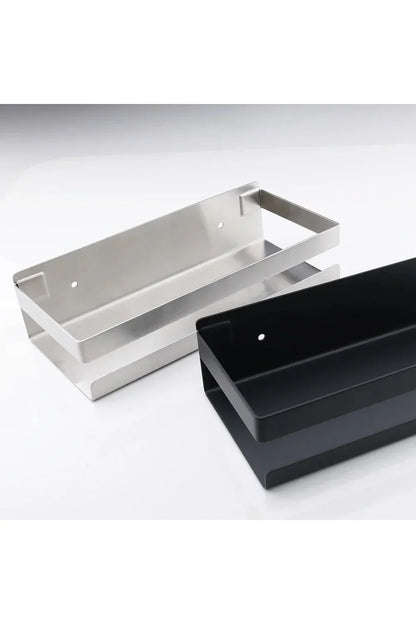 Sleek Wall Mounted Black Shelves