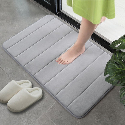 Plush Memory Foam Bath Mat with Anti Slip Bottom
