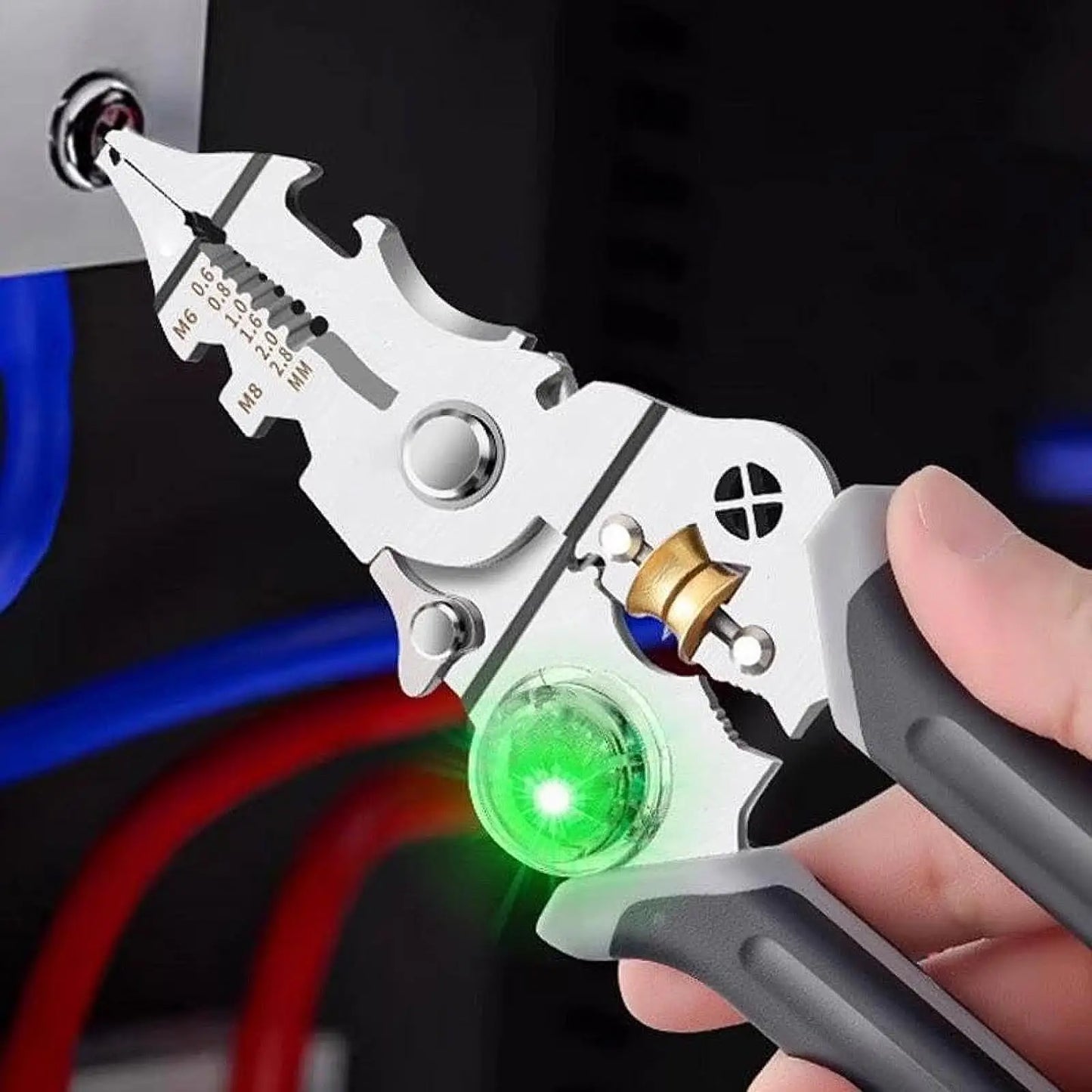 Electrician Wire Stripper Plier with Voltage Tester