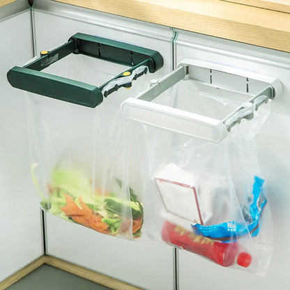Space-Saving Clip On Kitchen Trash Bag Holder