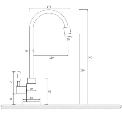 Classic Brass Swan Neck Kitchen Faucet