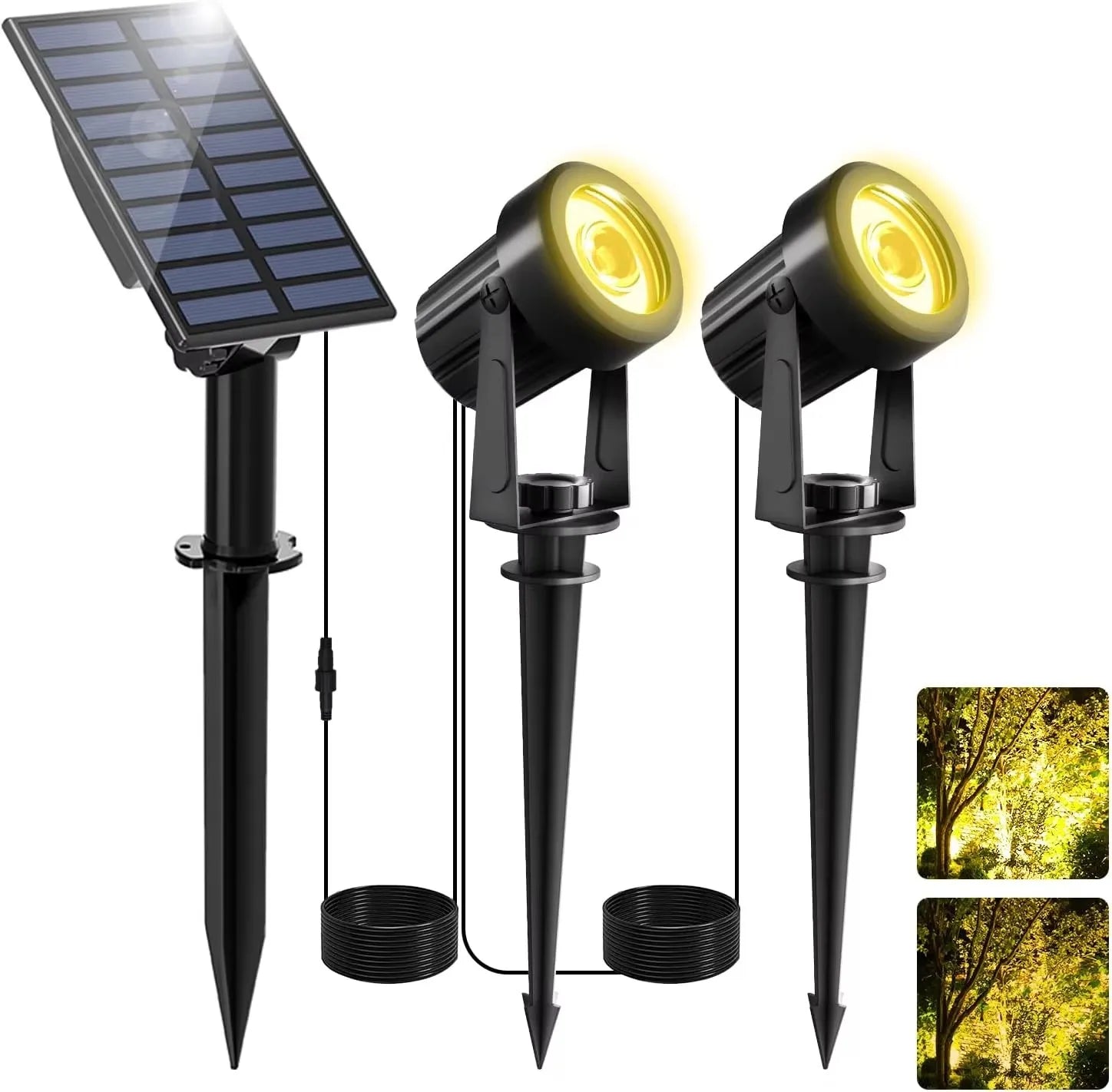 Solar Powered Garden Spotlight Duo Color LED - Yeezlab