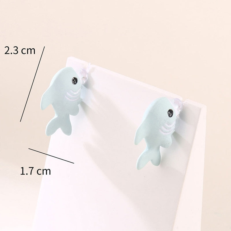 Fun Animal Face Cartoon Stud Earrings