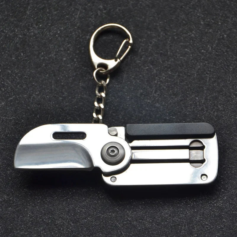 Compact Pocket Folding Knife Keychain Multi Tool