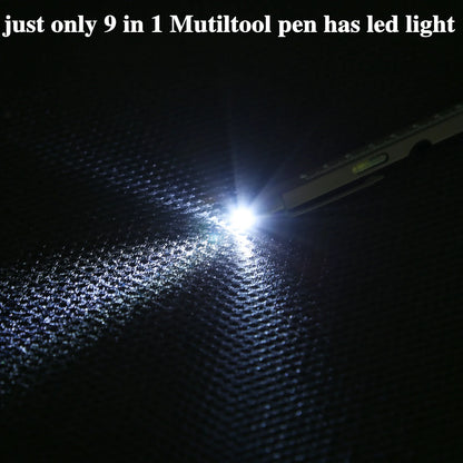 9in1 Multi Tool Stainless Steel Pocket Pen