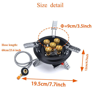 Compact Multi Burner Fast Ignition Gas Camping Stove