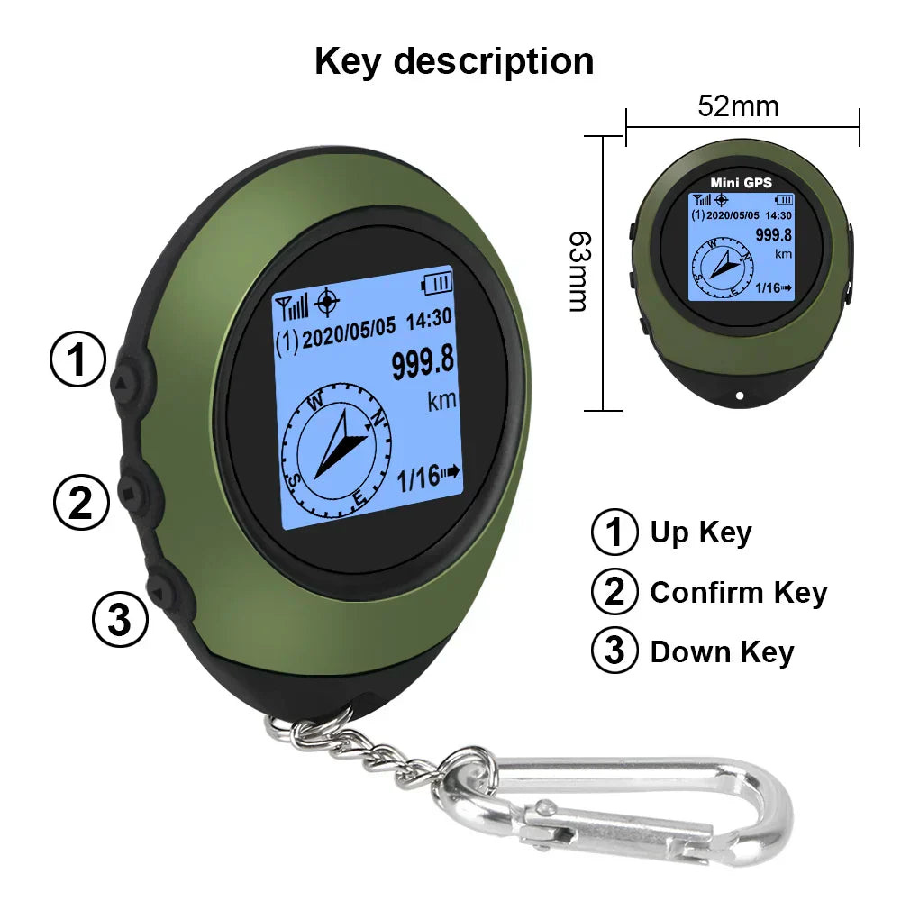 Portable Mini GPS Tracker Device with Compass