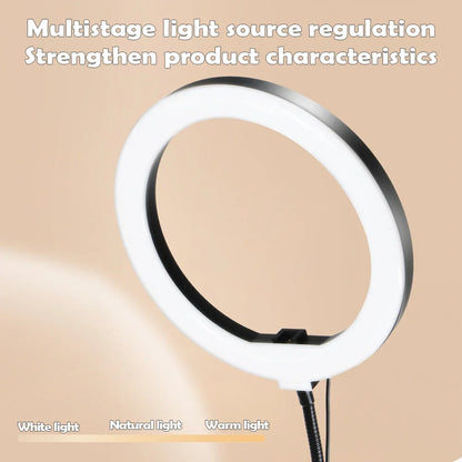 Portable LED Ring Light with Phone Mount