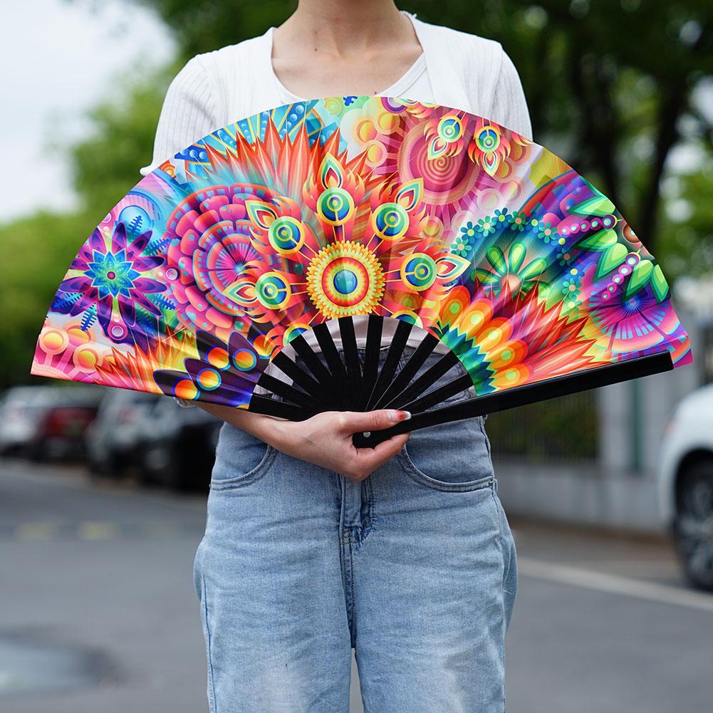 Foldable Asian Style Reflective Hand Fan