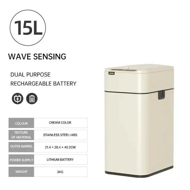 Touchless Stainless Steel Sensor Trash Can
