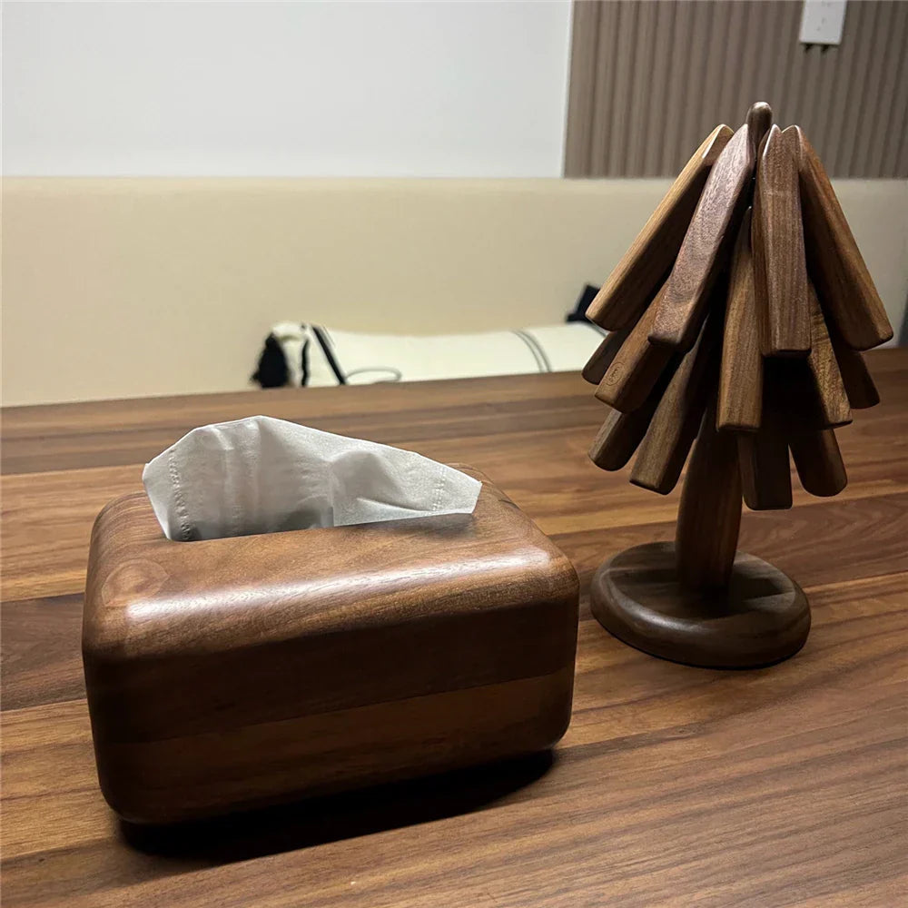 Wooden Tree Coaster Set