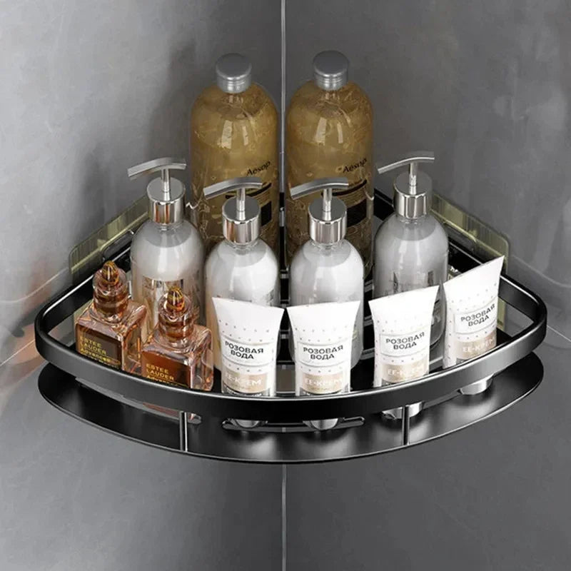 Compact Aluminum Bathroom Shelf – Easy Wall Storage Solution