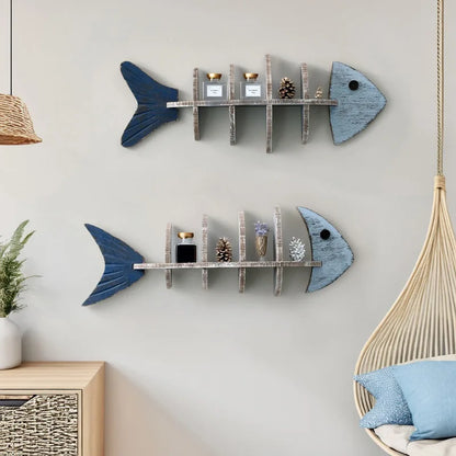 Rustic Wooden Wall Shelf