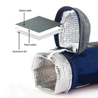 Insulated Water Bottle Bag 10×10×29cm - Durable Outdoor Cooler Pouch