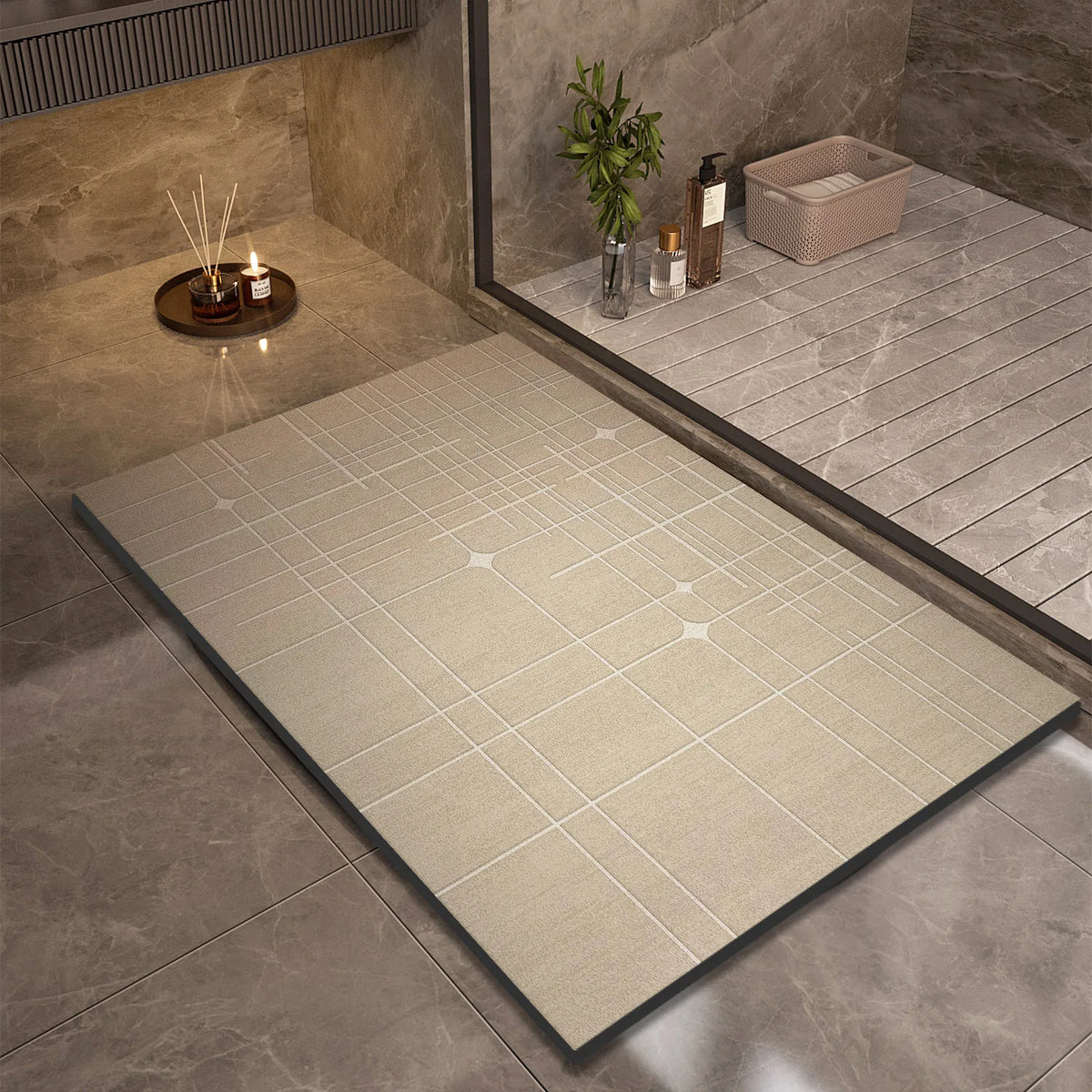 Soft Grip Anti-slip Bath Rug Quick Dry Shower Mat