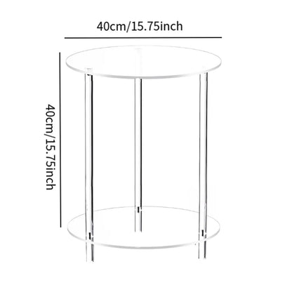Sleek Glass End Table with Modern Adjustable Base