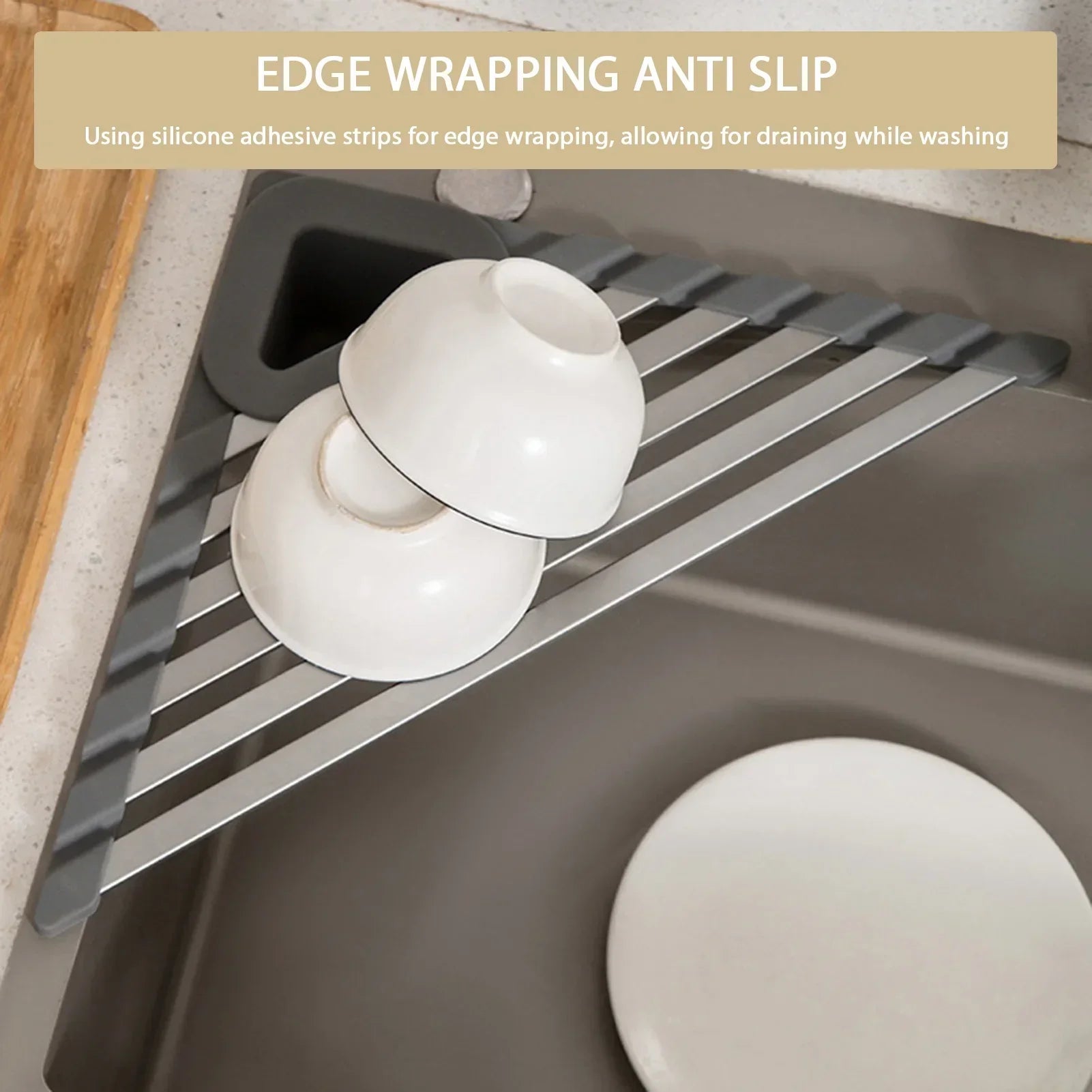 Space Saving Kitchen Sink Shelf with Drain Rack - Yeezlab
