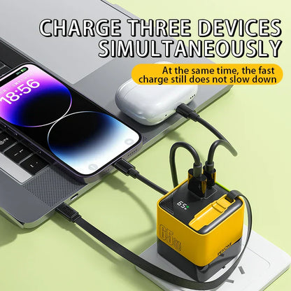 Fast Quick 6 Port USB-C Charger Block