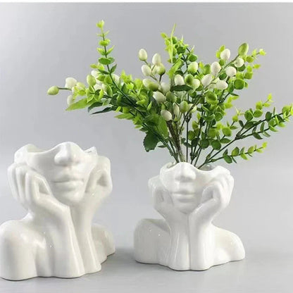Modern Artistic Face Vase for Chic Home Decor