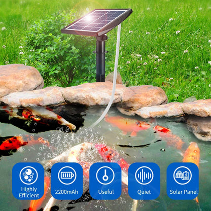 Portable Solar Pond Air Pump Kit