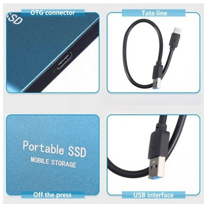 Fast 2TB External SSD Drive with USB-C
