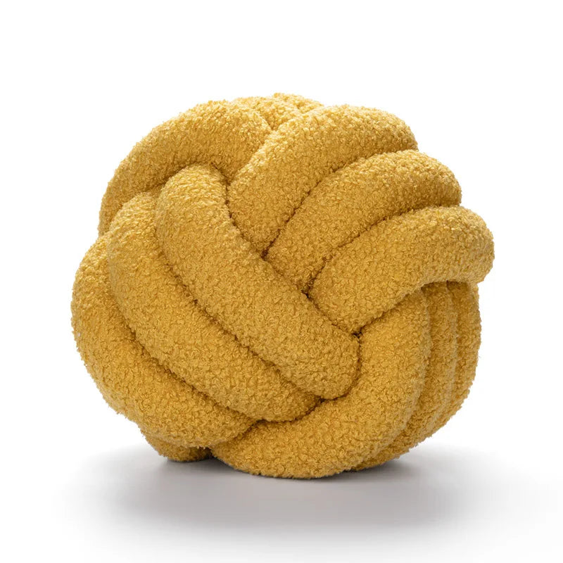 Soft Sheepskin Throw Pillow Ball Accent