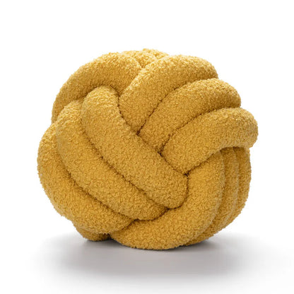 Soft Sheepskin Throw Pillow Ball Accent