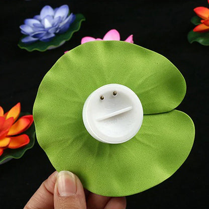 Floating Floral Pond Lamp with LED Sensor Light