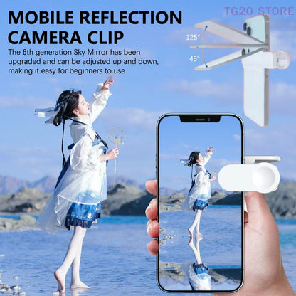 Phone Camera Reflection Mirror Clip Accessory Kit