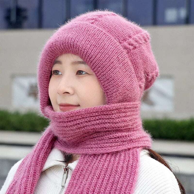 Warm Fuzzy Beanie Scarf Set