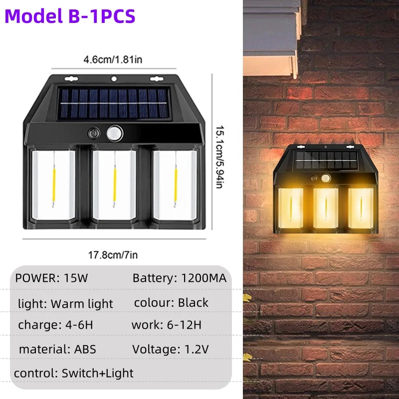 Outdoor Security LED Solar Wall Light