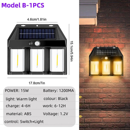 Outdoor Security LED Solar Wall Light