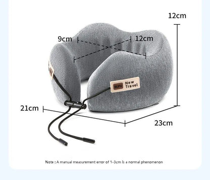 Contour Memory Foam Neck Travel Pillow with Storage