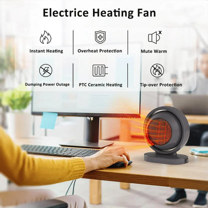 Compact Electric Space Heater 380W with Thermostat