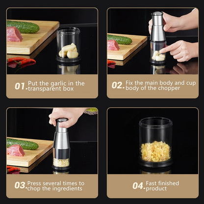 Compact Manual Kitchen Food Chopper Cutter