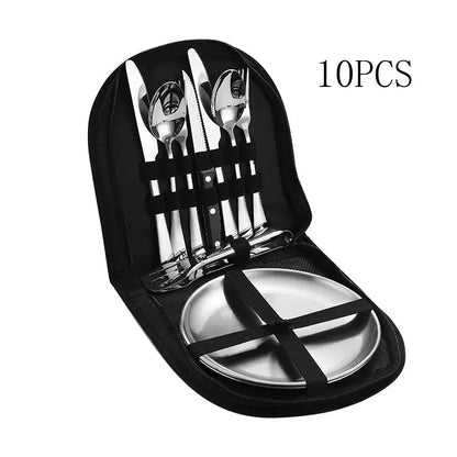 Portable Stainless Steel Outdoor Camping Utensil Set - Yeezlab