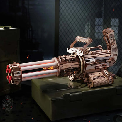 3D Wooden Toy Blaster Puzzle Gun