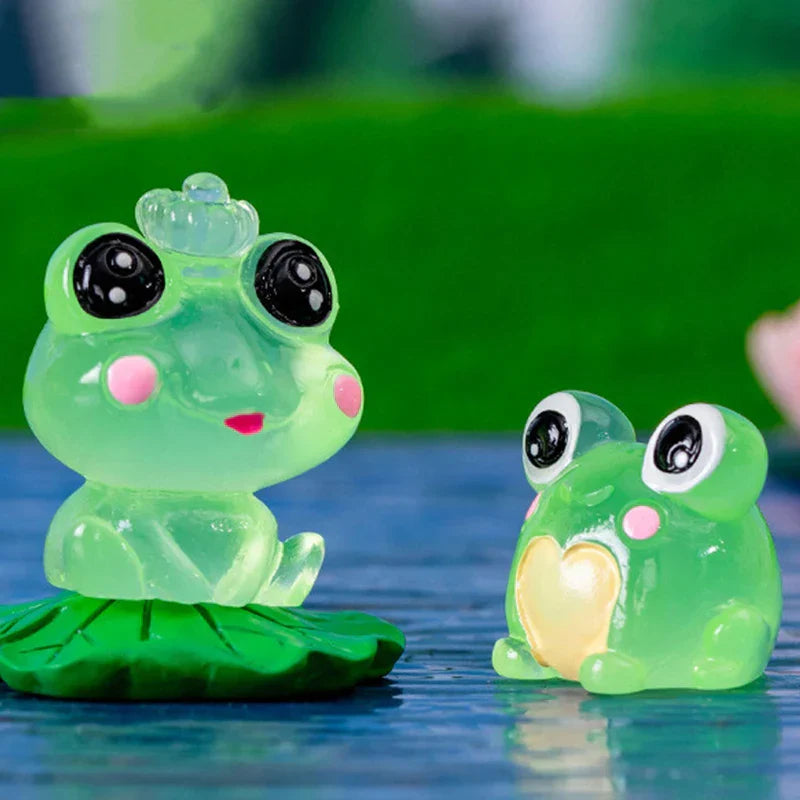 Colorful Mini Frog Decor Figurines Set